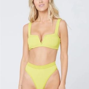 L*Space Ribbed Frenchi Bikini Bottom Bitsy: XS; NWT